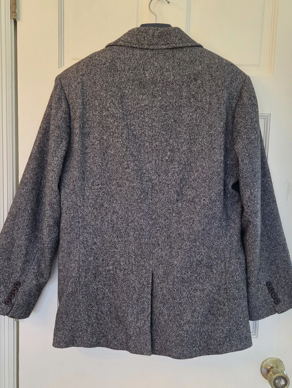 7 For All Mankind Wool Blend Tweed Blazer Knit Dickey Coat Herringbone Jacket M